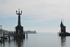Der Hafen von Konstanz mit der imposanten Imperia