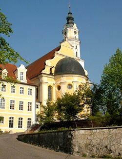 Blick zum Kloster von Donaueschingen