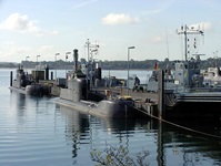 Zwei angelegte U-Boote in Eckernförde