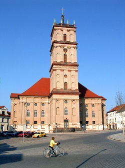 Blick auf die Stadtkirche von Neustrelitz