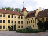 Ein Teil des imposanten Schlosses der Familie Krockow im polnischen Ort Krokowa.