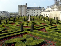 Blick über den Garten und zum dazugehörigen Schloss Villandry