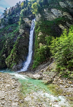 Der Wasserfall beim Liechtensteinklamm in St. Johann