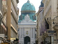 Blick auf die Wiener Hofburg.