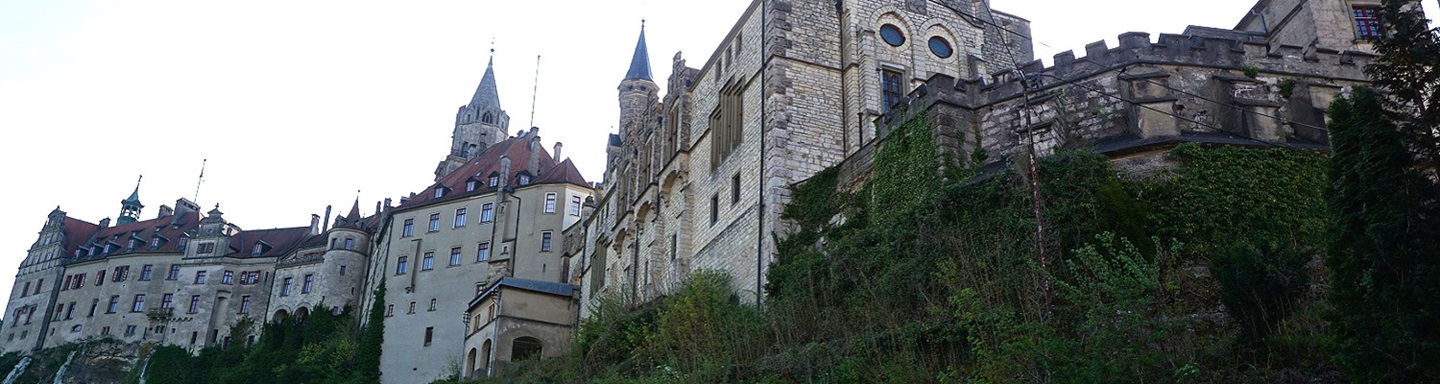 Blick von unten auf das Schloss Sigmaringen