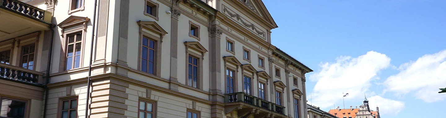 Blick auf die Rückseite des Prinzenpalais in Sigmaringen