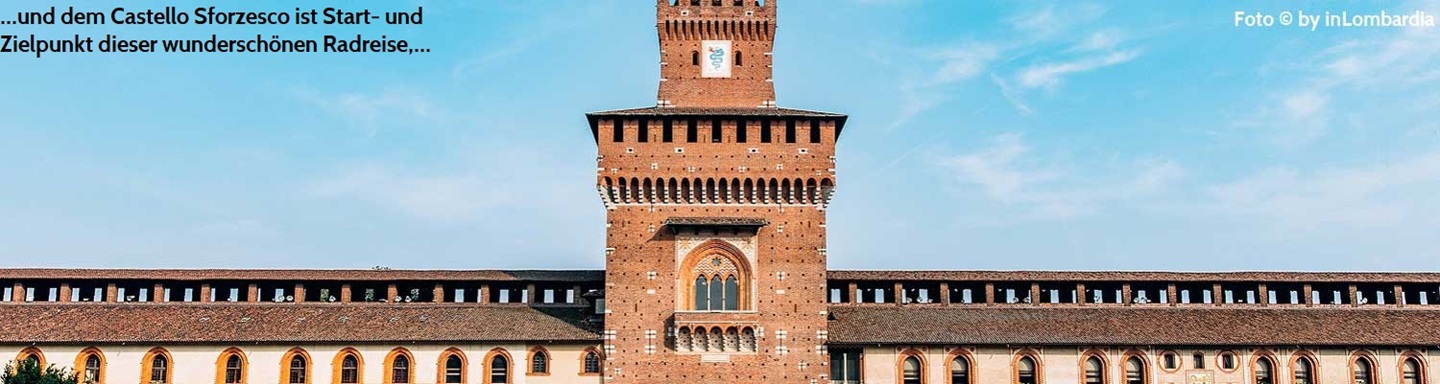 Detailbild von Turm und der Mauer des Castello Sforzescos auf Mailand, Italien