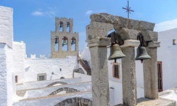 Die Glocken im Kloster des Heiligen Johannes auf der Insel Patmos.