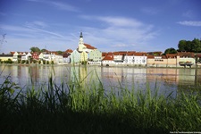 Schöne Stadtansicht von Schärding.