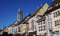 Der Turm der Kapellenkirche überragt die Rottweiler Altstadt.