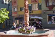 Der Apostelbrunnen im Zentrum von Rottweil.