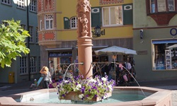 Der Apostelbrunnen im Zentrum von Rottweil.