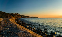 Sonnenuntergang am Strand auf Bornholm