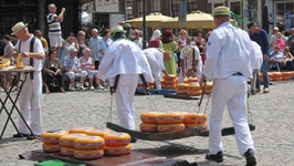 Impression vom Käsemarkt in Alkmaar.