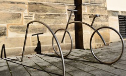Ein Radständer in Form eine Fahrrads in Bamberg