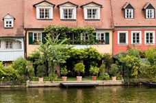 Blick auf Fischerhäuser von Bamberg am Main