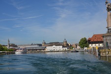 Der Hafen von Konstanz mit Blick zur Promenade