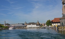 Der Hafen von Konstanz mit Blick zur Promenade