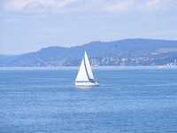 Ein Segelboot auf dem Bodensee