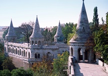 Blick auf die Fischerbastei in Budapest.