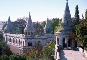 Blick auf die Fischereibastei in Budapest