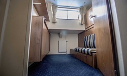 Tagsüber können die Betten in den 2-Bett-Kabinen auf dem Unterdeck der MS Bordeaux in gemütliche Sofas umfunktioniert werden.
