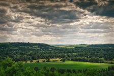 Blick über die wundervolle Waldlandschaft von Chinon