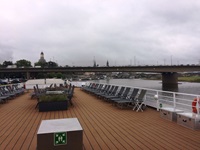 Auf dem Sonnendeck der MS De Amsterdam.