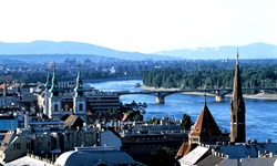 Wunderschöner Panoramablick über Budapest und die Donau.