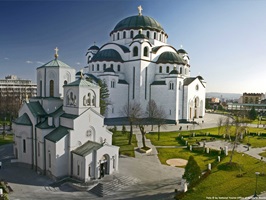 Blick auf die Sava Kathedrale in Belgrad