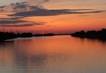 Sonnenuntergang im Donaudelta