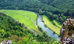 Blick von einem Aussichtspunkt zur Donau hinab