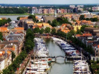 Schöner Blick auf Dordrecht, die älteste Stadt der Niederlande.