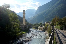 Die Barockkirche Santa Maria dell' Assunta im kurz vor Chiavenna gelegenen Prosto di Piuro.