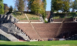 Das römische Amphitheater in Augusta Raurica.
