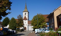 Die schmucke Wehrkirche St. Arbogast in Muttenz.