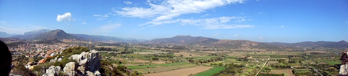 Die Gallura vom Monte Limbara aus gesehen.