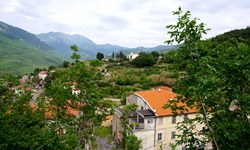 Traumhafter Panoramablick über die wunderschöne Landschaft Liguriens.