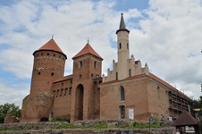Blick auf die Burg Rößel im Ermland in der Stadt Reszel