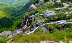 Wasserfall im Riesengebirge von Tschechien bei Spindlermühle