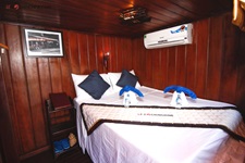 Doppelkabine an Bord der Funan Cruise, die zum Zeitpunkt der Aufnahme noch "Le Cochinchine" hieß.