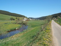 Der Vöhrenbach bei Furtwangen begleitet die Radstrecke durch den Nordschwarzwald ein Stück weit.