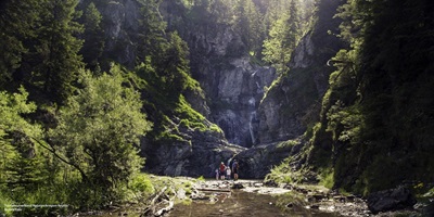 Wasserfall Großer Stuibenfall im Naturpark Reutte in Tirol in Österreich an der Via Claudia Augusta