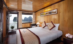 Eine 2-Bett-Kabine auf dem Zwischendeck der Dschunke Garden Bay.