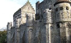 Die eindrucksvolle Burg Gravensteen in Gent.