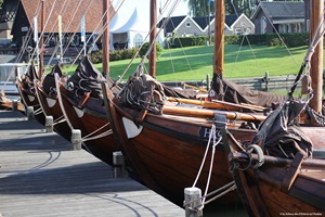 Angelegte Boote in Harderwijk in den Niederlanden