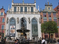 Die bronzene Neptun-Statue in der Danziger Altstadt.