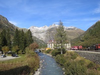 Die Rhone bei Gletsch.