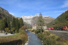 Die Rhone bei Gletsch.