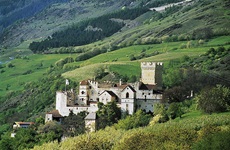 Blick auf die Churburg in der Gemeinde Schluderns